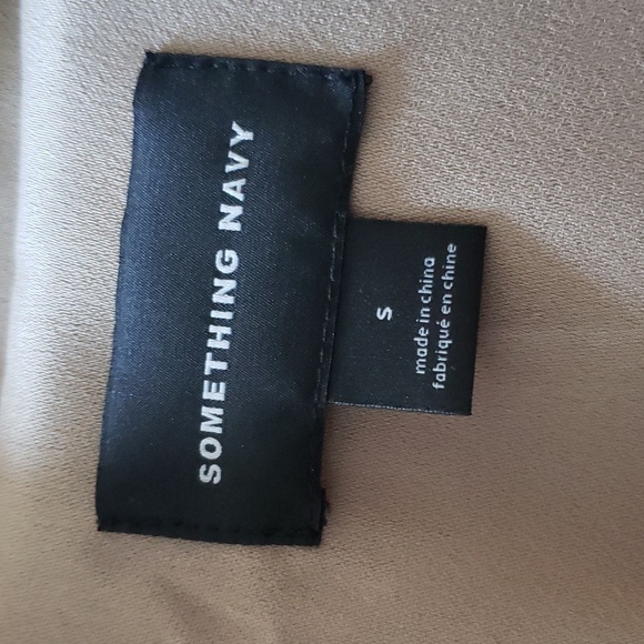 New Something Navy Trench Coat, Size S - Picture 2 of 5